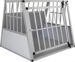 4animalz® Trapeze Silver Autobench Voor Hond – 81x91x74 Cm Medium