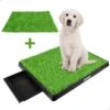AWEMOZ Hondentoilet Kunstgras – Met 2 Matten En Opvangbak – 64x52x7,5cm – Puppy Pads – Zindelijkheidstraining Hond – Training Pads – Indoor / Outdoor Honden Toilet -Hondenbenodigdhedenwinkel AWEMOZ Hondentoilet Kunstgras met 2 Matten en Opvangbak 64x52x75cm Puppy Pads Zindelijkheidstraining Hond Training Pads Indoor Outdoor