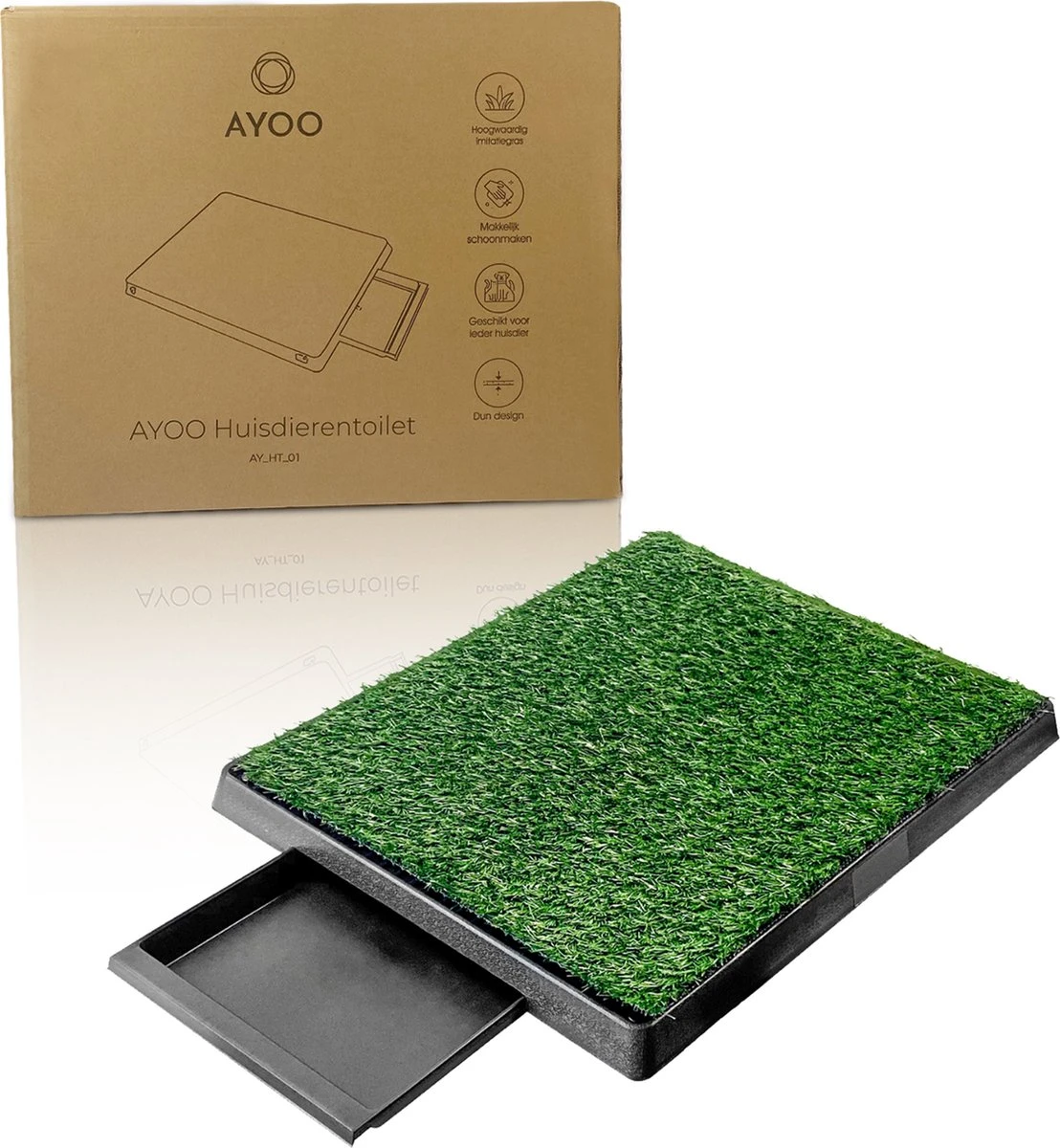 AYOO® Hondentoilet Kunstgras – Met Opvangbak – Zindelijkheidstraining Hond – Puppymat – Puppy Training – Kunststof – Kunstgras 3 AYOO® Hondentoilet Kunstgras – Met Opvangbak – Zindelijkheidstraining Hond – Puppymat – Puppy Training – Kunststof – Kunstgras