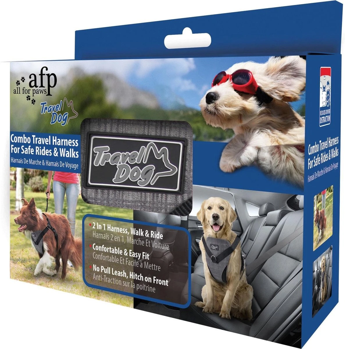 All For Paws Honden Autogordel – Hondenautoaccessoire – Nek46-76/Borst 61-86 Cm Grijs 3 All For Paws Honden Autogordel – Hondenautoaccessoire – Nek46-76/Borst 61-86 Cm Grijs