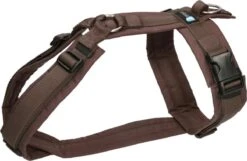 AnnyX Hondentuig Harnas Fun Speurtuig Bruin Choco Maat L -borstomvang-70 Tot 86 Cm.