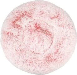 BEESSIES® Donut Hondenmand/kattenmand 60 Cm – Wasbare Hoes – Peach Roze Wit Gradient – Hond Kussen Mand