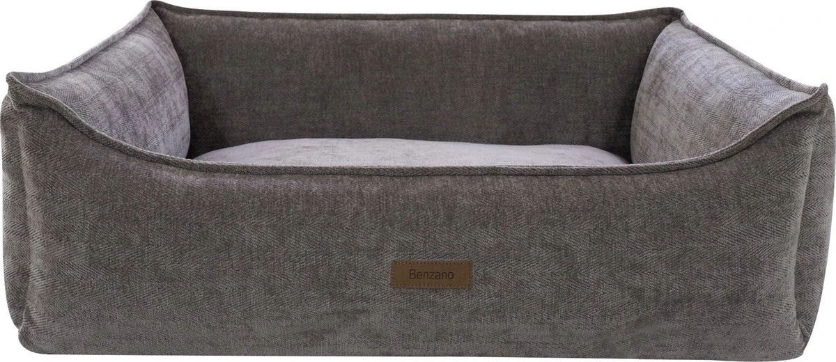 Benzano – Hondenmand – Exclusive – Wasmachine Wasbaar – Schuimvulling – Grijs/Taupe – 120 CM 3 Benzano – Hondenmand – Exclusive – Wasmachine Wasbaar – Schuimvulling – Grijs/Taupe – 120 CM