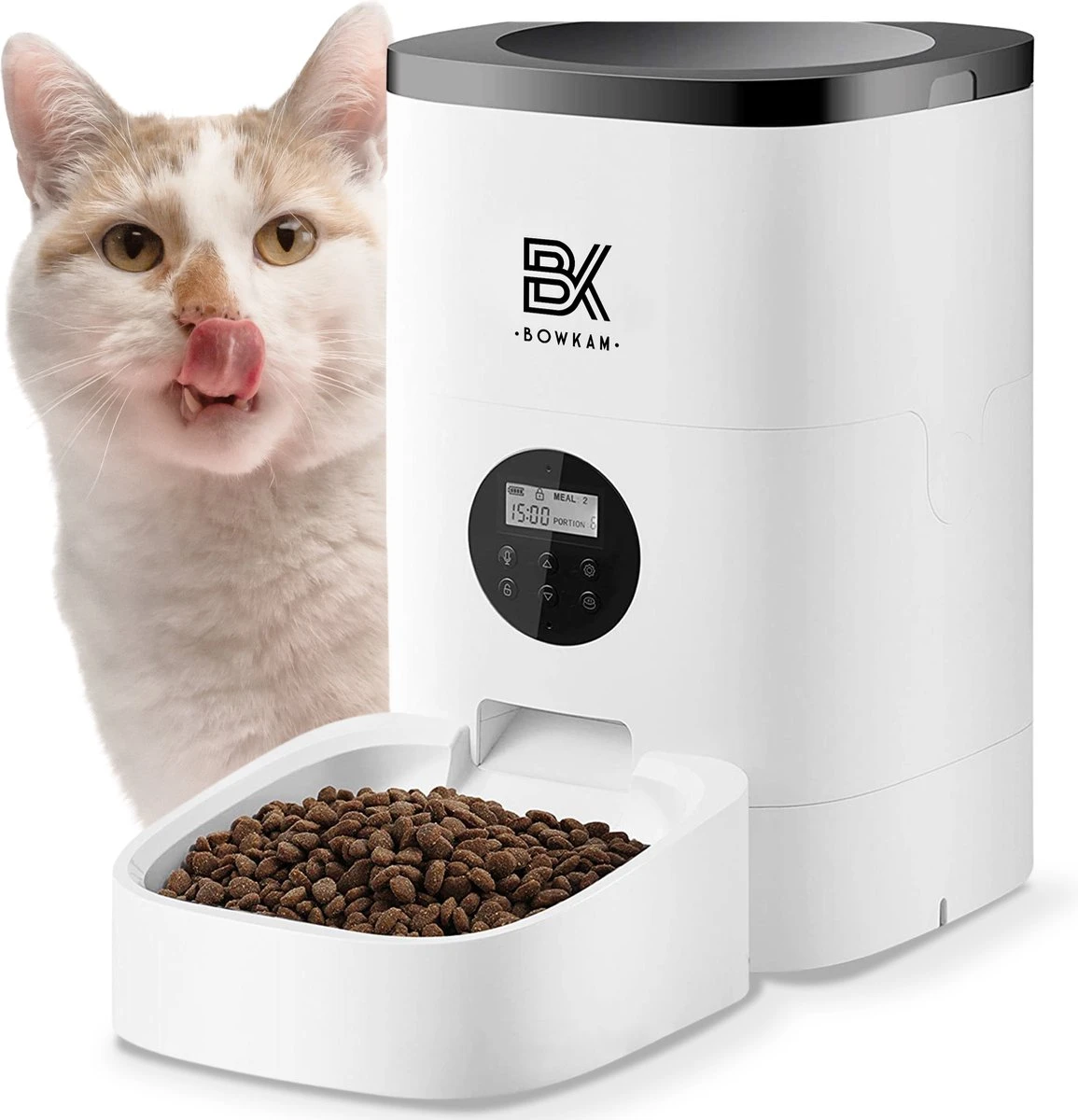 Bowkam Automatische Voerbak – Voerbak – Voerautomaat – Voerbak Kat – Voerbak Hond – Voerautomaat Kat – Wit 3 Bowkam Automatische Voerbak – Voerbak – Voerautomaat – Voerbak Kat – Voerbak Hond – Voerautomaat Kat – Wit