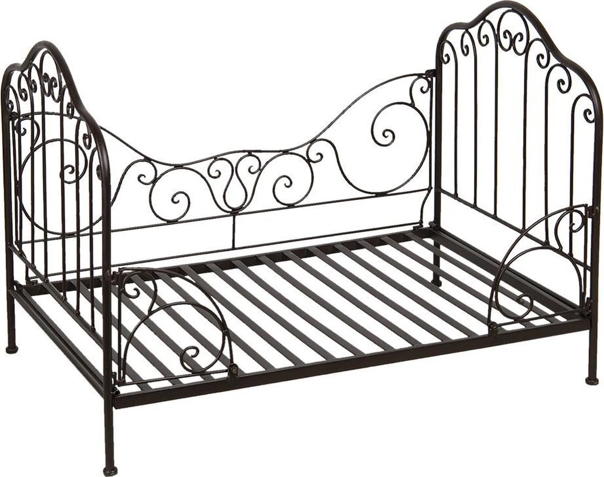 Clayre & Eef Hondenmand 80x53x58 Cm Bruin Zwart Ijzer Rechthoek Hondenbed Dierenmand Kattenmand 3 Clayre & Eef Hondenmand 80x53x58 Cm Bruin Zwart Ijzer Rechthoek Hondenbed Dierenmand Kattenmand