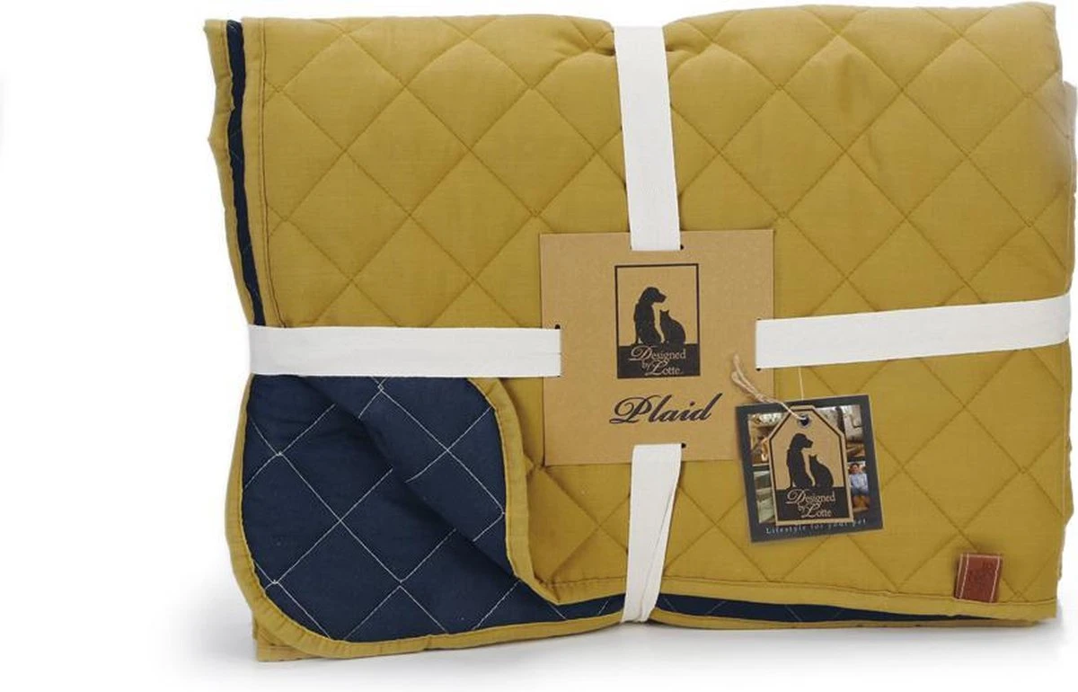 Designed By Lotte Futon – Hondendeken- Geel/Blauw – 200×150 Cm 3 Designed By Lotte Futon – Hondendeken- Geel/Blauw – 200×150 Cm