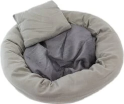 Dierenmand – Hondenmand – Kattenmand – Met Kussen – Voor Kleine Honden & Katten – Zacht – 40CM – Grijs – S – Wasbaar