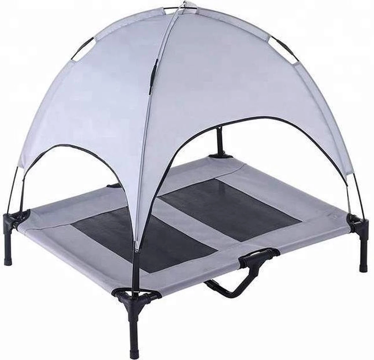 Dogs&Co Honden Ligbed Met Zonnedak Grijs 122x92x23 Cm Hoogte Incl Dak 108cm – Grote Hondenbed Stretcher Met UV Canopy – Hondenstretcher Met Zonnetent 3 Dogs&Co Honden Ligbed Met Zonnedak Grijs 122x92x23 Cm Hoogte Incl Dak 108cm – Grote Hondenbed Stretcher Met UV Canopy – Hondenstretcher Met Zonnetent