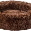 Donut Hondenmand – Kattenmand – Superzacht – Luxe – Wasbaar – 50cm – Bruin -Hondenbenodigdhedenwinkel Donut hondenmand kattenmand Superzacht Luxe Wasbaar 50cm Bruin