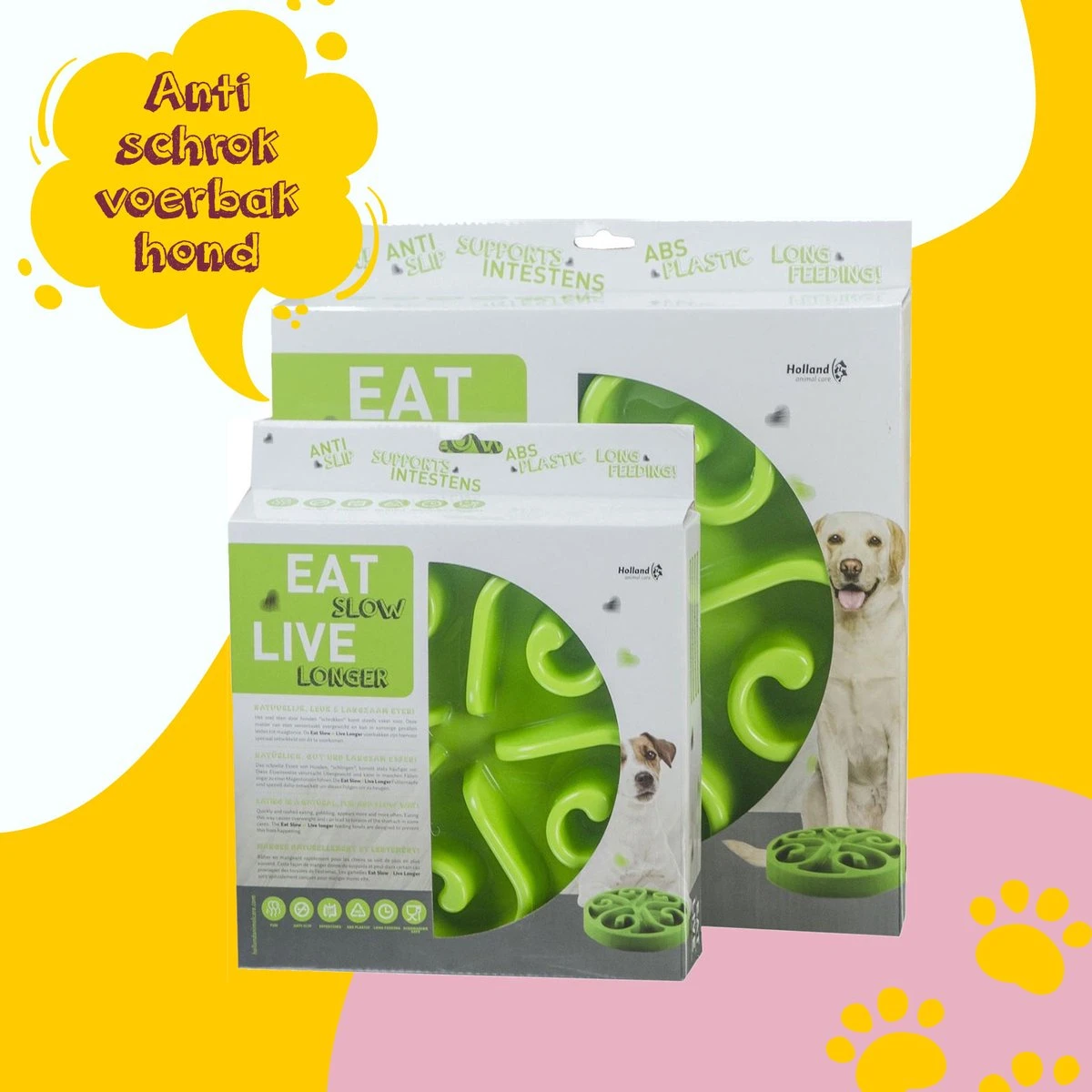 Eat Slow Live Longer Original Voerbak – Anti-schrok Voerbak – Slow Feeder Voor Honden – Anti-slip – Groen – Ø30 Cm – Large/Extra Large – Geschikt Voor De Grotere Hond 3 Eat Slow Live Longer Original Voerbak – Anti-schrok Voerbak – Slow Feeder Voor Honden – Anti-slip – Groen – Ø30 Cm – Large/Extra Large – Geschikt Voor De Grotere Hond