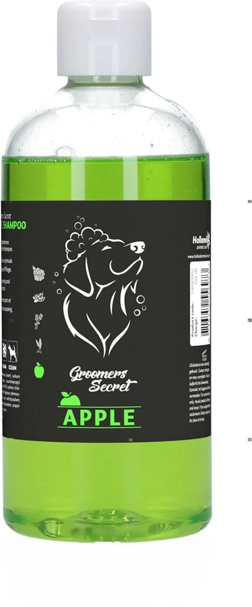 Groomers Secret Verzorgende Shampoo Appel 500ml 3 Groomers Secret Verzorgende Shampoo Appel 500ml
