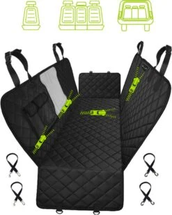 Hondendeken Auto Achterbank AFRITSBAAR – Kofferbak – Enkel Stoel – Beschermhoes Incl. 2 Gordelriemen