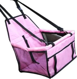 Hondenmand Opvouwbaar Voor In Auto Met Riempje – 40x30x25 – Roze