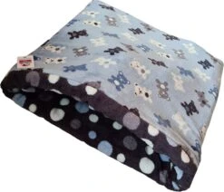 Hondenslaapzak-hondenmand-knuffel Fleece-Slaapzak Blauw- Maat L