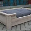 Houten Hondenmand Vito Van Gebruikt Steigerhout Inclusief Antraciet Kussen 110x80x30cm -Hondenbenodigdhedenwinkel Houten hondenmand Vito van gebruikt steigerhout inclusief antraciet kussen 110x80x30cm