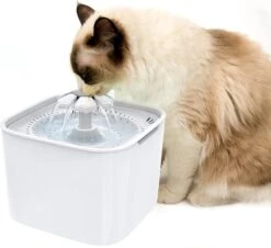 Huisdieren Drinkfontein Wit – Katten Drinkfontein – Honden Drinkfontein – Huisdier – Waterfontein DIERENDAG