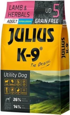 Julius K9 – Graanvrij En Hypoallergeen Hondenvoer – Hondenbrokken Op Lam & Aardappel Basis – Voor Volwassen Honden – 10kg