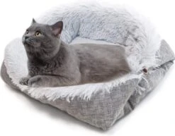Kattenmand -Cat Bed Wasbaar 2 In 1 Kat Bed Pluche Zachte Ronde Slaapkat Sofa Pluizig Kat Bed Kleine Dog Bed Cat Deken Dier Bed Cat Bed Cat Bed Bed Voor Katten (WK 02129)