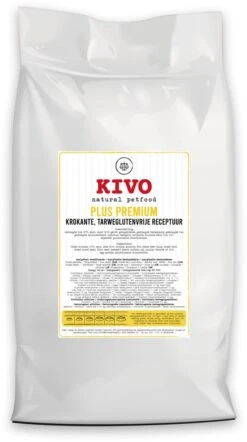Kivo Petfood Hondenbrokken Krokant Plus Premium 15 Kg – Kip & Rijst – Tarweglutenvrij