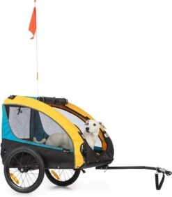 Klarfit Husky Race Hondenfietskar 282 Liter – 75 X 85 X 137 Cm (BxHxD) – Past Bij Alle Fietsen Met 26-28″ – Belastbaarheid Van 40 Kg