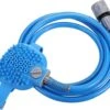 LHP Huisdieren Douche Water Spuit Borstel 2-in-1 – Bad Sproeier En Scrubber Met Doucheslang – Honden / Katten Douchekop – Binnen & Buiten – Silicone – Blauw