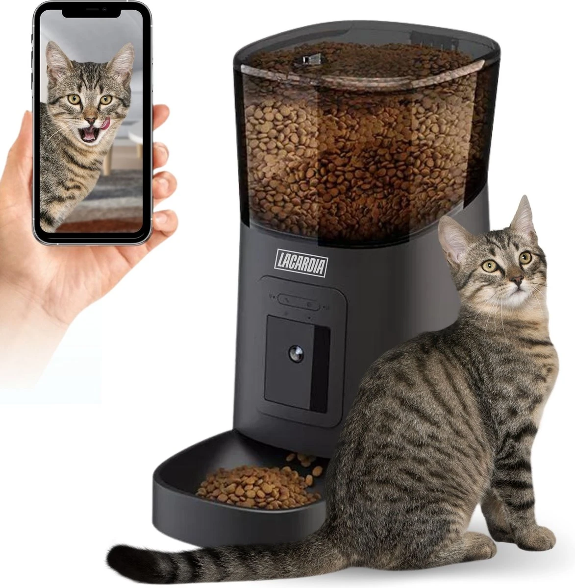LaCardia Voerautomaat Zwart – Automatische Voerbak Voor Kat Of Hond – Verstelbare Camera – Smartphone Besturing – 6.0 L Voerautomaat – Voerdispenser 3 LaCardia Voerautomaat Zwart – Automatische Voerbak Voor Kat Of Hond – Verstelbare Camera – Smartphone Besturing – 6.0 L Voerautomaat – Voerdispenser