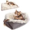 MAIYADUO – 2 In 1Kat Bed Mat 61×51 Cm Kattenbed Hondenbed Kleine Hond Slaapzak Zacht Pluche Wasbaar Huisdier Bed