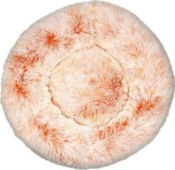 MAND! Donut Hondenmand/kattenmand 50 Cm – Oranje Wit – Hond Kussen Mand