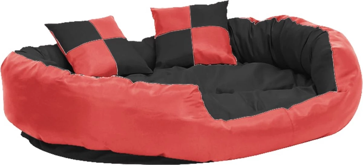 Maison Exclusive – Hondenkussen Omkeerbaar En Wasbaar 110x80x23 Cm Rood En Zwart 3 Maison Exclusive – Hondenkussen Omkeerbaar En Wasbaar 110x80x23 Cm Rood En Zwart