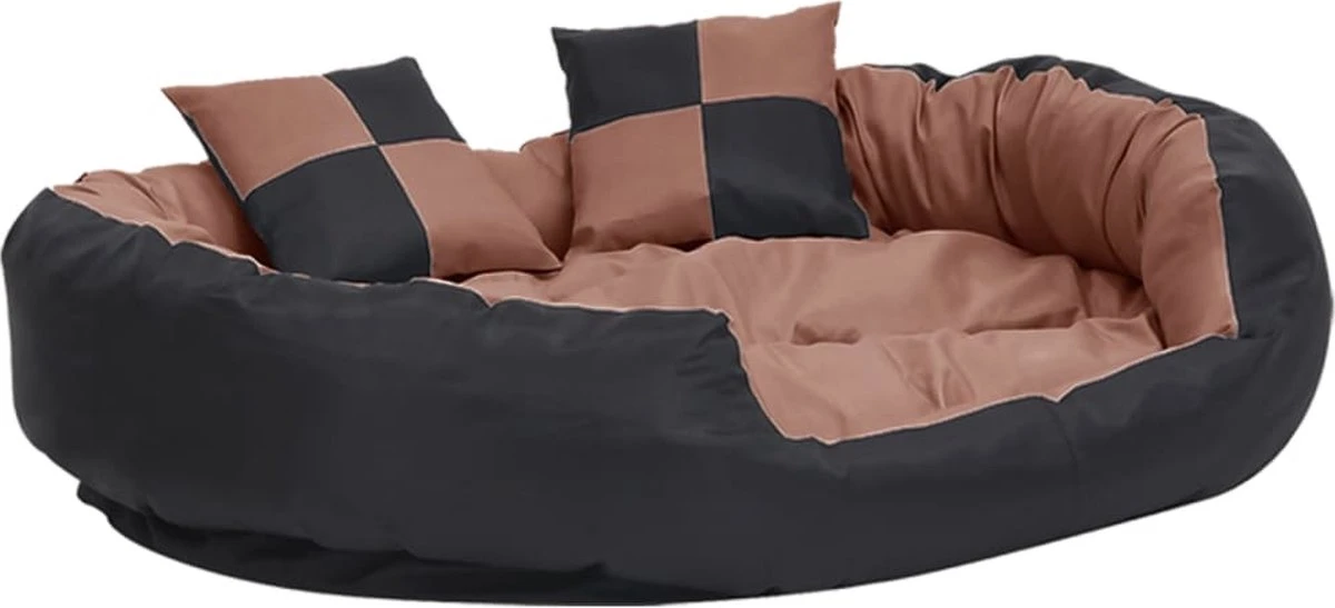 Maison Exclusive – Hondenkussen Omkeerbaar En Wasbaar 110x80x23 Cm Zwart En Bruin 3 Maison Exclusive – Hondenkussen Omkeerbaar En Wasbaar 110x80x23 Cm Zwart En Bruin