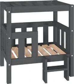 Maison Exclusive – Hondenmand 65,5x43x70 Cm Massief Grenenhout Grijs