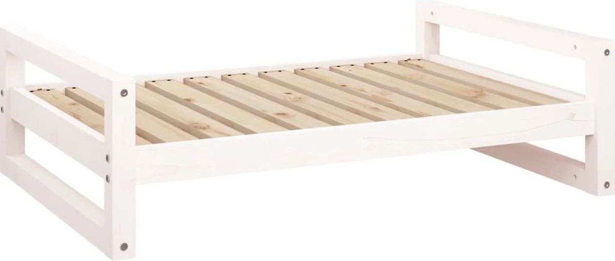 Maison Exclusive – Hondenmand 95,5×65,5×28 Cm Massief Grenenhout Wit 3 Maison Exclusive – Hondenmand 95,5×65,5×28 Cm Massief Grenenhout Wit