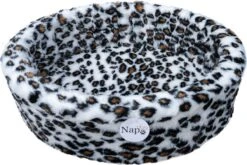 NapZZZ Hondenmand – Sneeuw Luipaard Wit – 66 X 56 X 18 Cm