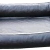 Napzzz Hondenmand Divan Lederlook Zwart Maat M: 90 X 75 Cm