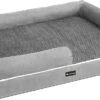 Orthopedisch Hondenbed – Hondenkussen – Hondenmand – Zachte Vulling – Hondensofa – 106 X 80 X 25 Cm – Grijs -Hondenbenodigdhedenwinkel Orthopedisch hondenbed Hondenkussen Hondenmand Zachte vulling Hondensofa 106 x 80 x 25 cm Grijs