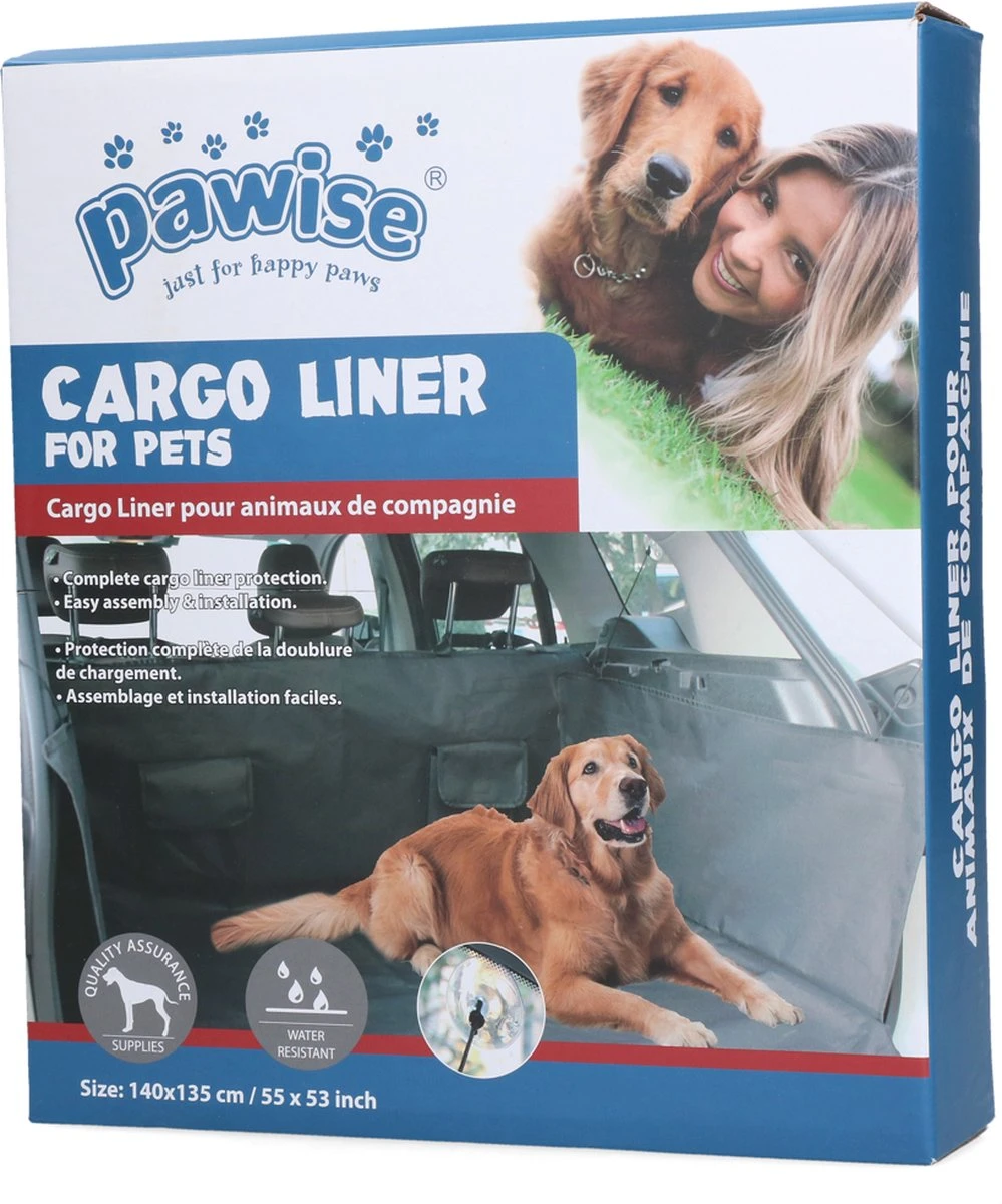 Pawise Honden Autodeken Voor Kofferbak – Waterbestendig – Optimale Bescherming – Met Zuignappen – Extra Bumper Bescherming – 140×135 Cm – Grijs 3 Pawise Honden Autodeken Voor Kofferbak – Waterbestendig – Optimale Bescherming – Met Zuignappen – Extra Bumper Bescherming – 140×135 Cm – Grijs