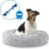 Pawzle Hondenmand – Donut Hondenkussen – Kattenmand – Bed Voor Honden & Katten – Wasbaar – 60cm – Grijs