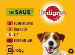 Pedigree Adult Honden Natvoer – Vlees & Gevogelte In Saus – 48 X 100g