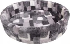 Petcomfort Katten/hondenmand Bont Lapjesdeken Grijs 74x65x20 Cm