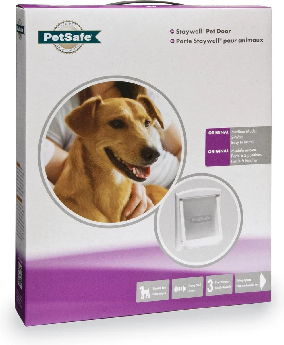 Petsafe 740 Hondenluik – Wit/Transparant – Medium – 35 X 26,5 Cm 3 Petsafe 740 Hondenluik – Wit/Transparant – Medium – 35 X 26,5 Cm