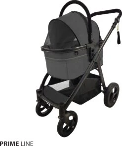 Primeline Hondenbuggy Type 3 – Opvouwbaar – Donkergrijs – 82x60x105cm