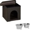 Relaxdays Home Sweet Hond 2-delige Set – Poef Bruin – M- Voerbakken – Hocker – Hondenmand 2 Relaxdays Home Sweet Hond 2-delige Set – Poef Bruin – M- Voerbakken – Hocker – Hondenmand -Hondenbenodigdhedenwinkel Relaxdays Home Sweet hond 2 delige set poef bruin M voerbakken hocker hondenmand 1