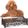 Relaxdays Dubbele Hondenvoerbak – Gietijzer – Antiek – Voerbak Kleine Honden – Rvs – Set -Hondenbenodigdhedenwinkel Relaxdays dubbele hondenvoerbak gietijzer antiek voerbak kleine honden rvs set
