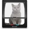 Sailnovo Kattenluik Hondenluik 4-weg Magnetische Sluiting Voor Katten En Kleine Honden – Hondendeur Kattenluik Huisdierluik (XL, Zwart)