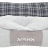 Scruffs Highland Box Bed – Stevige Hondenmand Van Hoogwaardige Chenille Stof Met Anti-slip Onderzijde – Kleur: Grijs, Maat: Large
