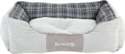 Scruffs Highland Box Bed – Stevige Hondenmand Van Hoogwaardige Chenille Stof Met Anti-slip Onderzijde – Kleur: Grijs, Maat: Large