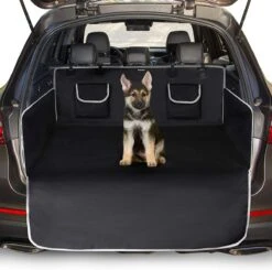 Toozey Hondendeken – Auto Beschermdeken Achterbank – Kofferbak Met Transportzakken – Hond Bescherming – Autostoel Tegen Vervuiling – Hondenkleed Zacht Antislip Waterdicht Wasbaar – Zwart