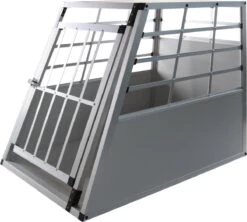 Topmast Autobench Ellipse – Large – 91 X 65 X 69 Cm – Lichgrijs – Aluminium Reisbench – Autobench Voor Hond – Autobenches – Reisbench Hond