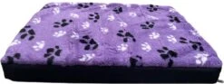 Topmast Blokkussen Hondenmatras Hondenkussen 125 X 90 X 10 Cm Vetfleece Lila Voetprint