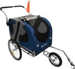 Topmast Easy Flow Hondenfietskar Blauw Medium